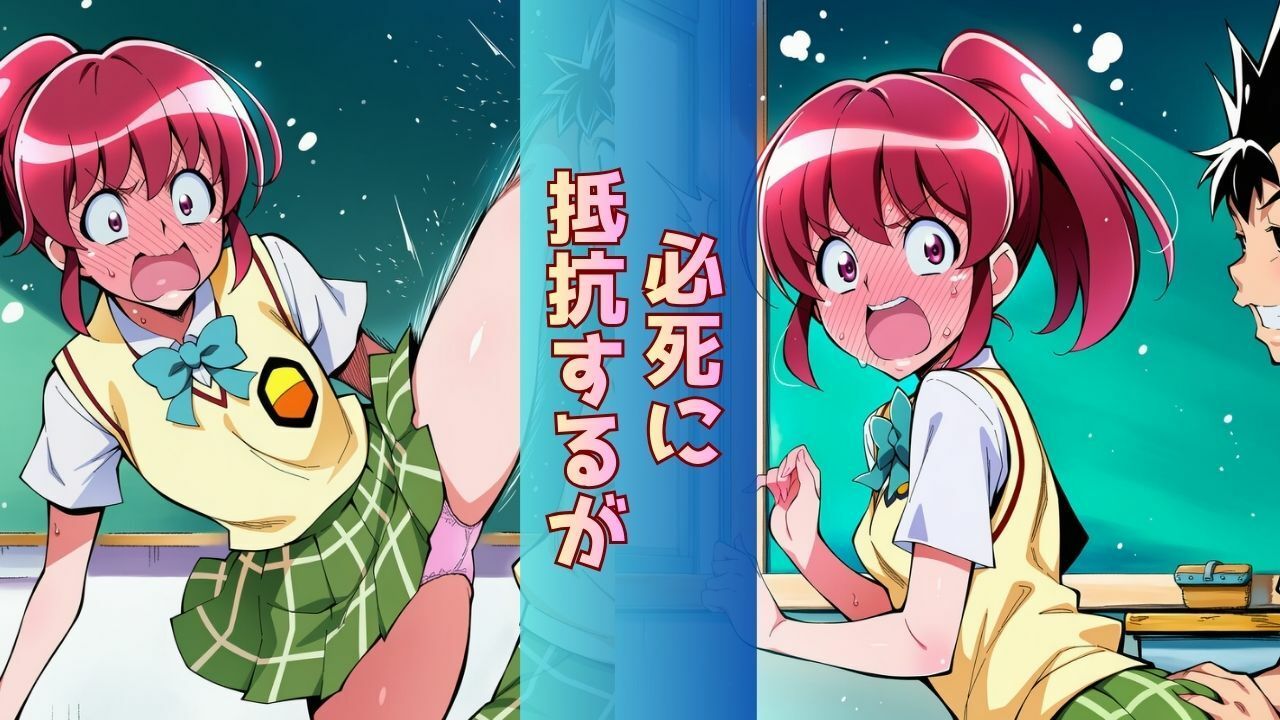 幼なじみヒロインがクラスのスケベ男子に‘ついに’全部みられて「オマコレ宣言」する話 サンプル画像4