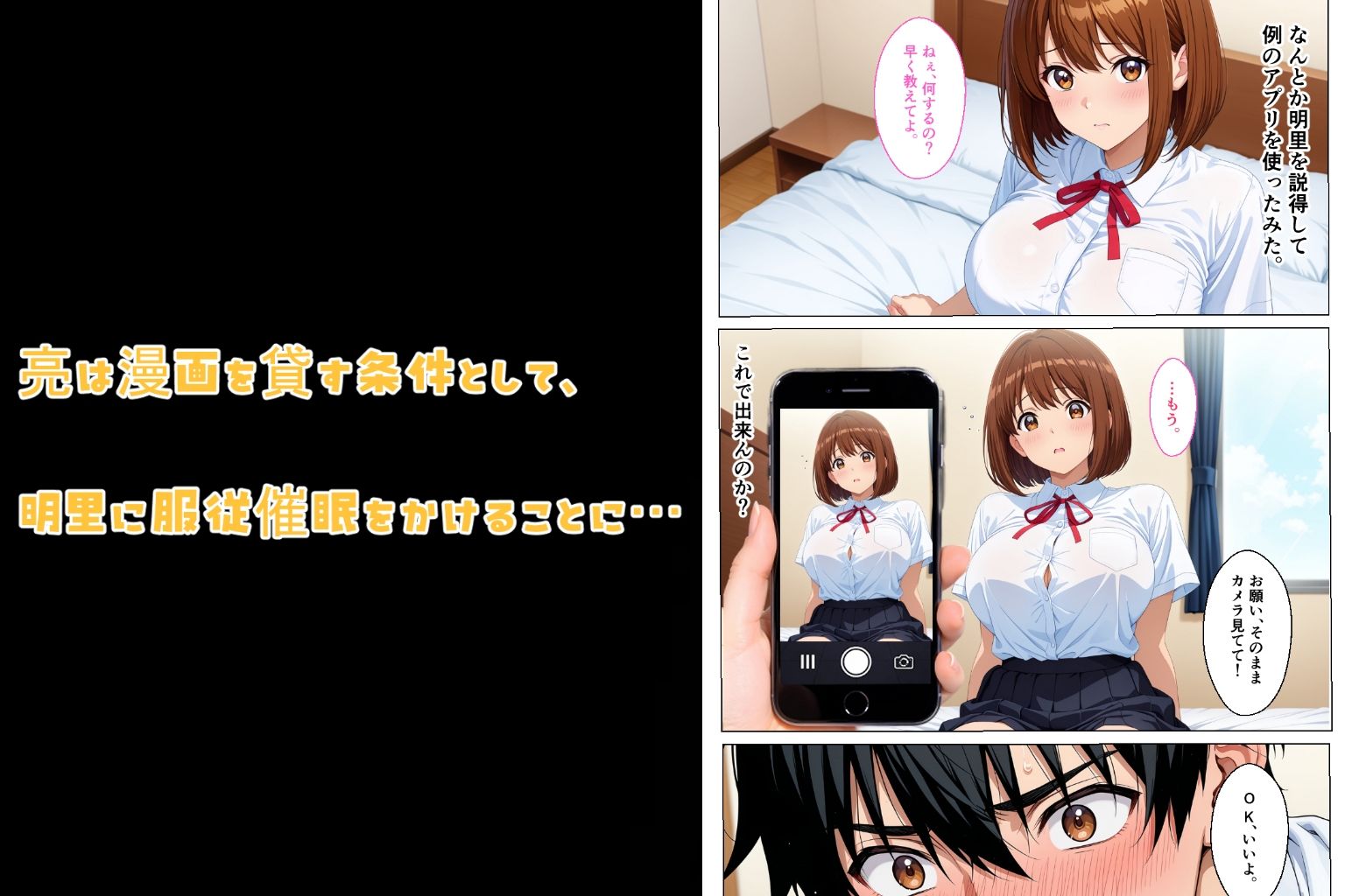 幼馴染が爆乳になったので絶対的服従アプリでヤっちゃいました サンプル画像4