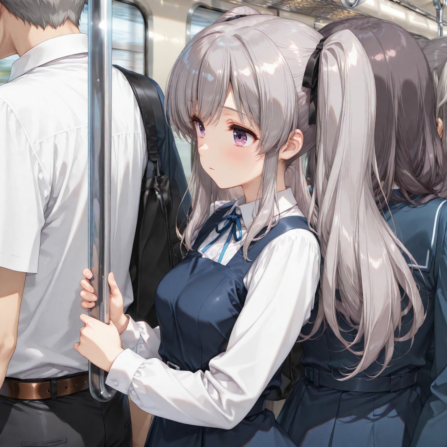 幽〇霧子の痴●電車 サンプル画像2