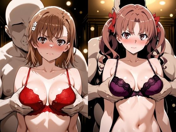弱みを握られチ●ポを受け入れたところ快感を教え込まれ陥落【御●美琴＆白●黒子】 サンプル画像1