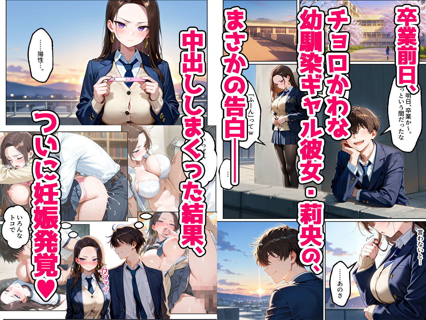 強気だけど実はチョロすぎる幼馴染ギャルー卒業・妊娠編ー サンプル画像1