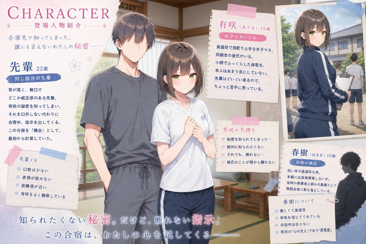 彼氏いるのに合宿で先輩に堕とされた――女子マネ有咲、一夜の記録 サンプル画像1