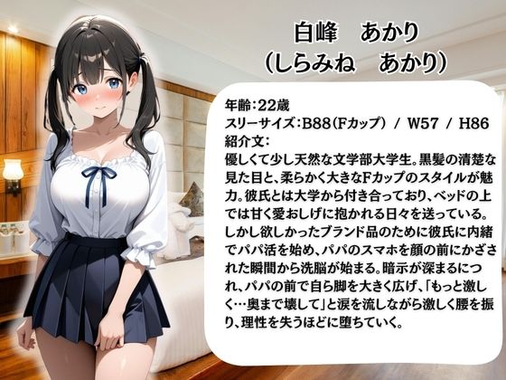 彼氏に内緒の初心者パパ活女子は催●NTRでおじさんのチンポの虜になりました  1人目あかり サンプル画像1