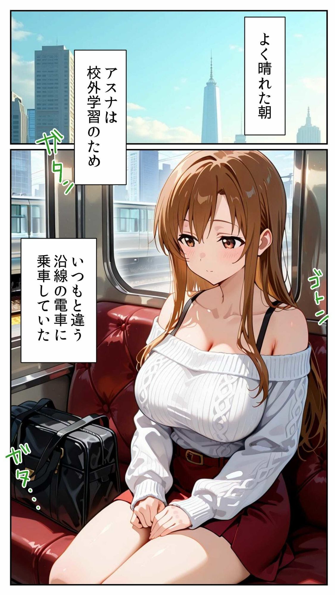 快楽の車両 〜電車内で次々と男を受け入れる、女子大生・アスナの恥辱〜 サンプル画像2