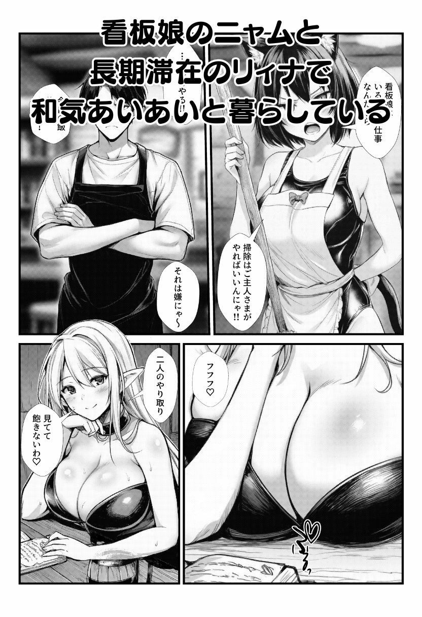 性なる宿屋へようこそ！主人のチンポが大暴走で獣人・エルフ・聖女が種族を越えてハーレムエッチ！ サンプル画像2