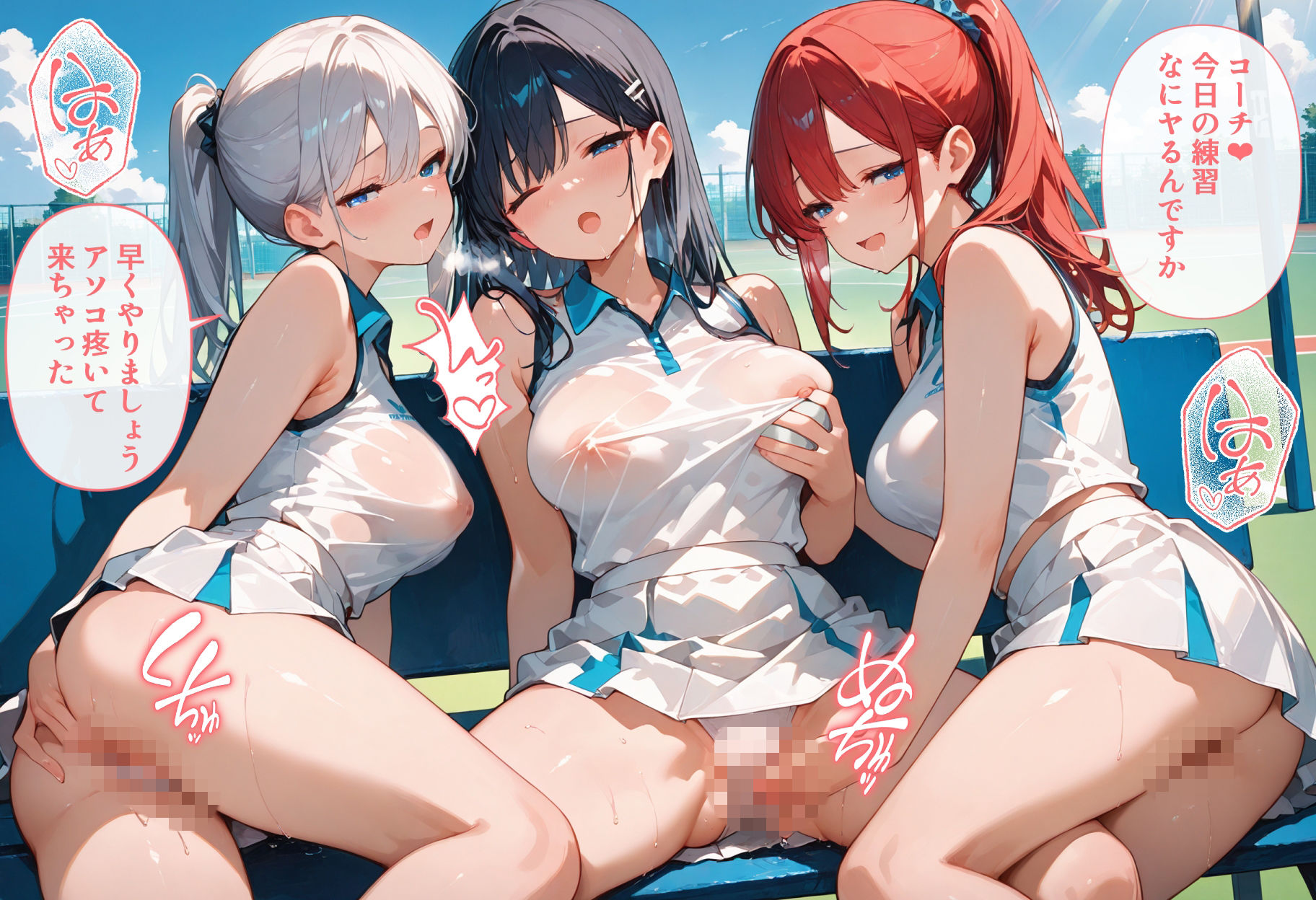 性教育学園X やりまくり！テニス部編2 vol.60【セリフ入有】 サンプル画像1