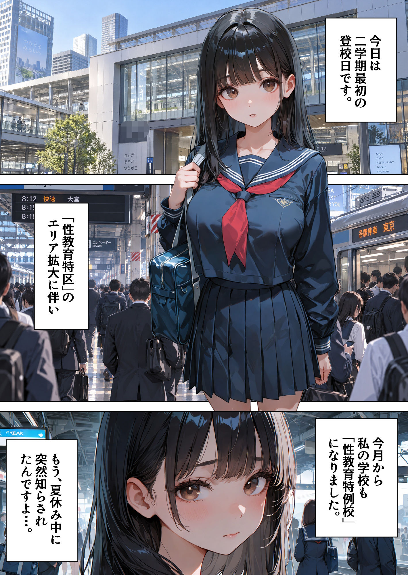 性教育学園X やりまくり！痴●専用車両編3 vol.64【セリフ入有】 サンプル画像1