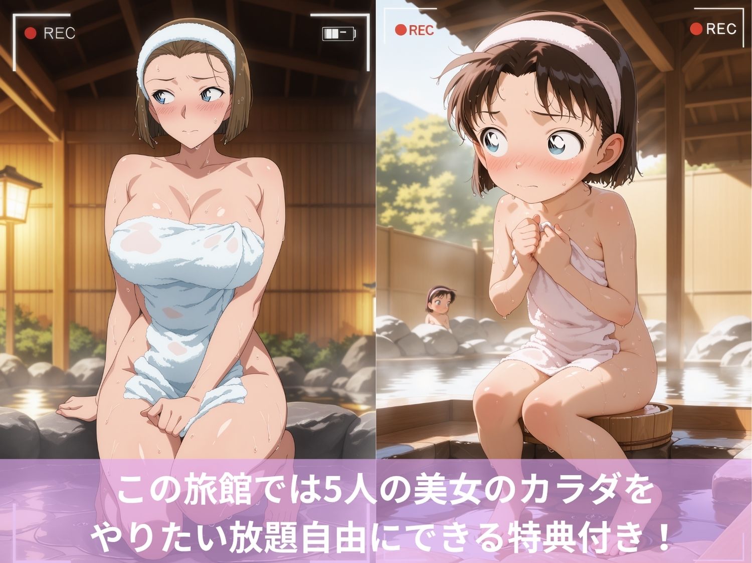 性欲へとバグった娘とハーレム旅館（名探偵コ●ン編I） サンプル画像2