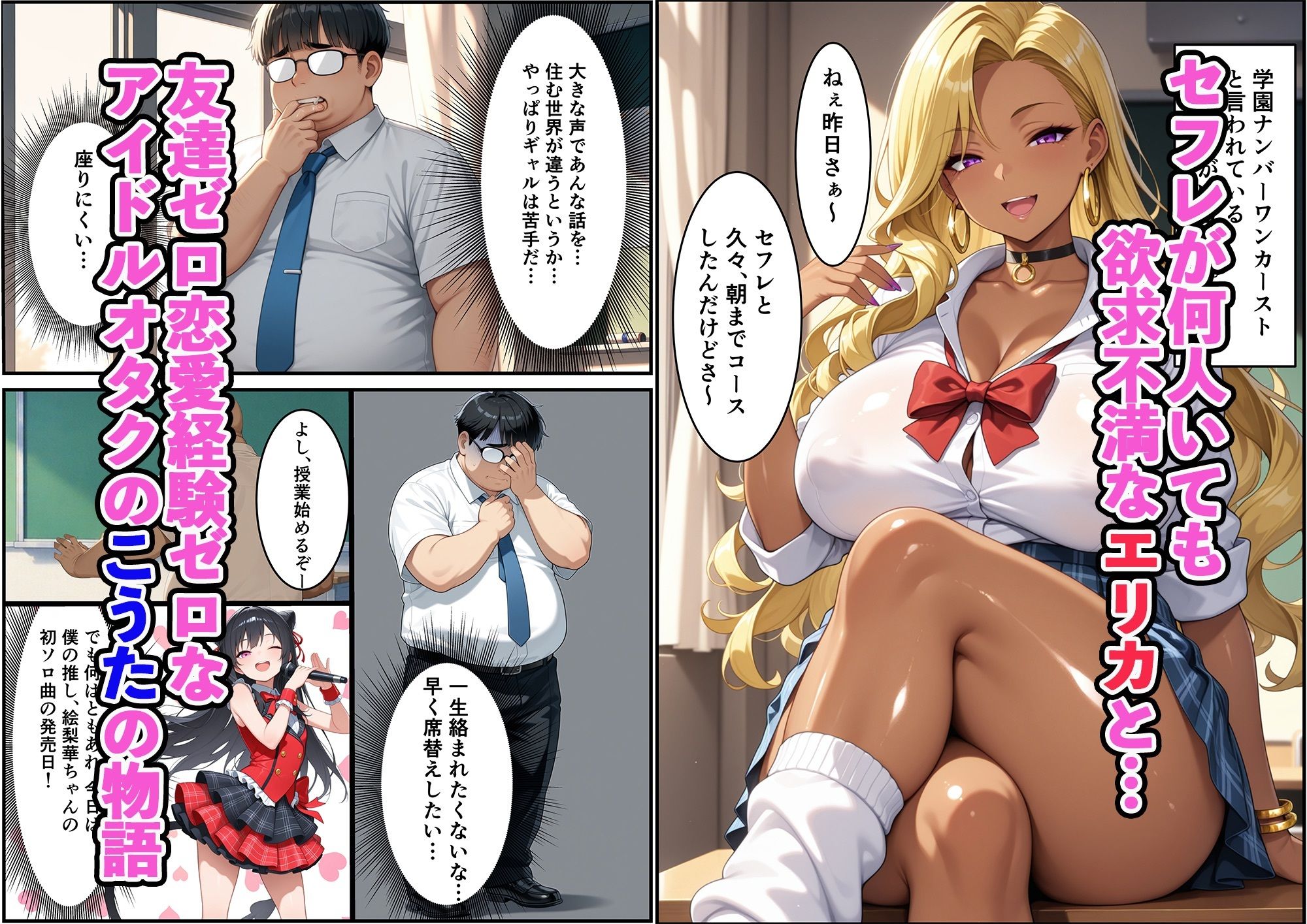 性欲強すぎるビッチなギャルが陰キャオタクに完堕ちする話 サンプル画像1