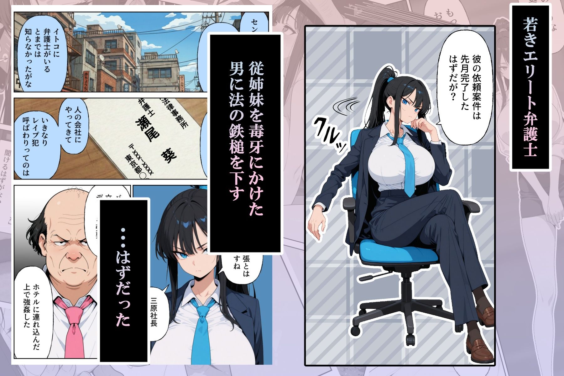 性犯罪者と戦う女弁護士 自分がハメられてメス堕ち人生終了 サンプル画像2