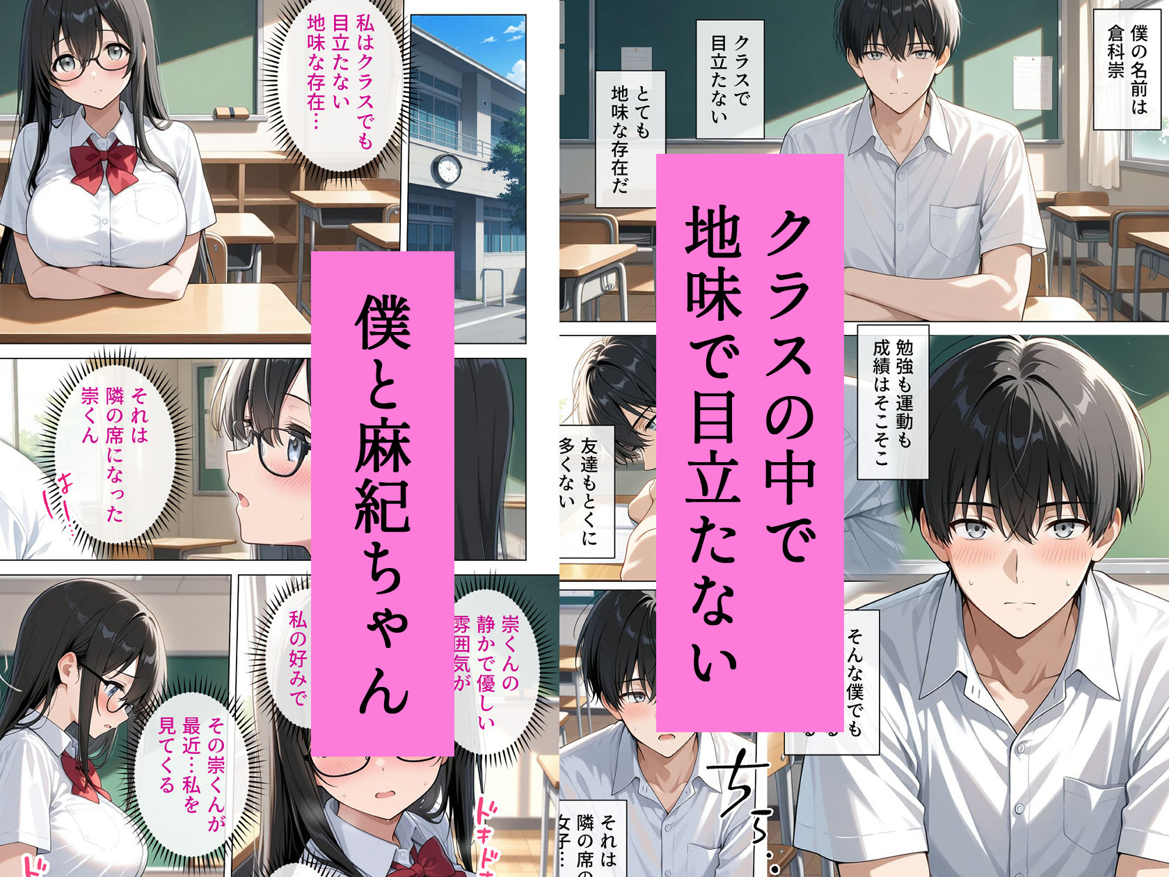 恋愛漫画みたいに互いを意識してたら両想いと分かって性欲全開発情セックス サンプル画像1