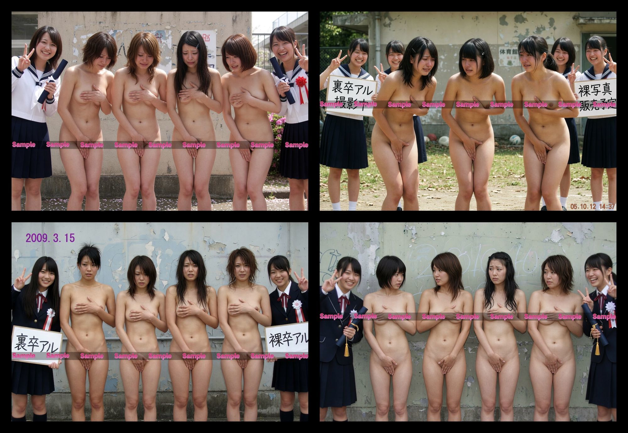 恥ずかしすぎる裏写真 Vol.2 卒業式編（平成デジカメ素人写真風） サンプル画像5