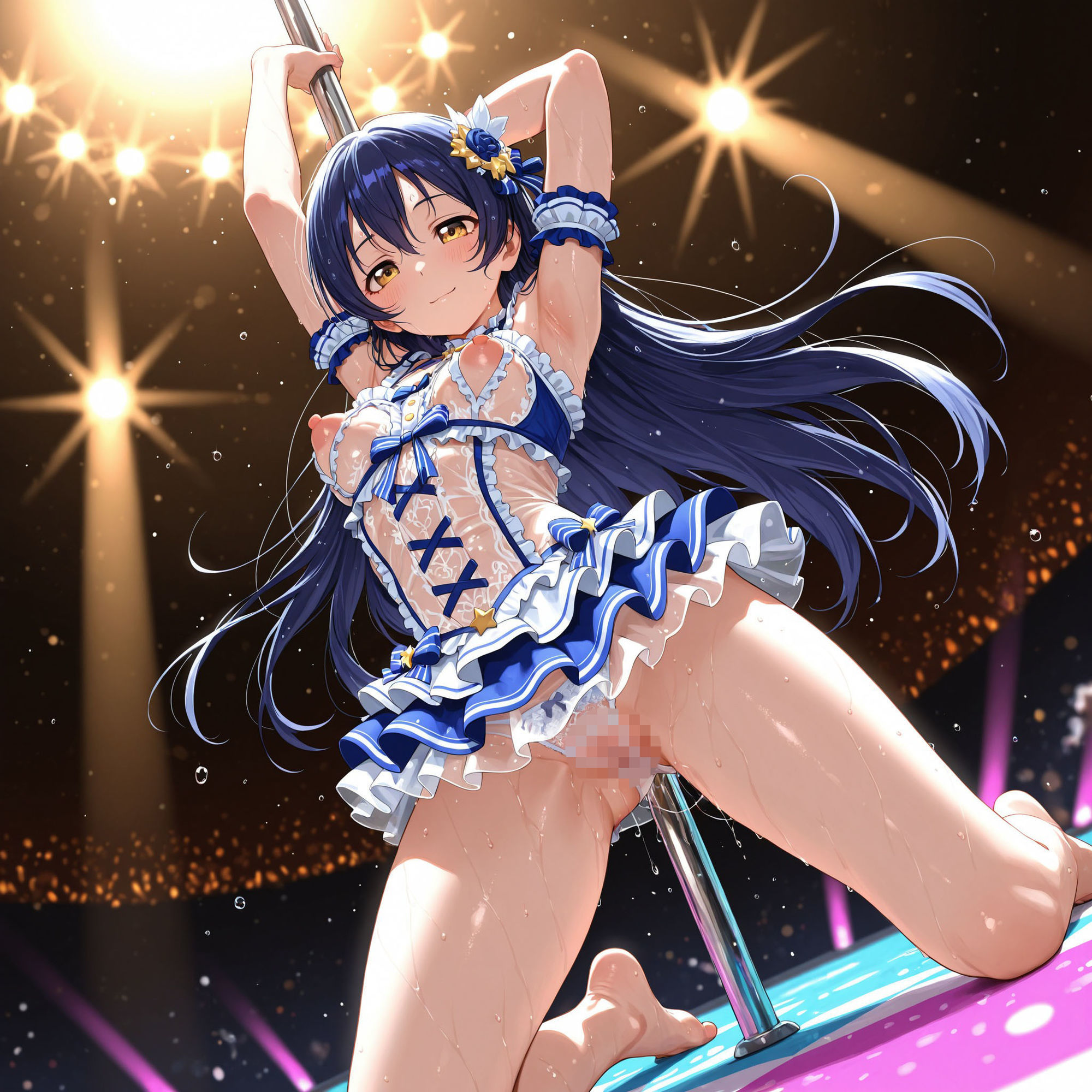 恥ジライブ！！ ポールダンス 海○・凛・真○ サンプル画像3