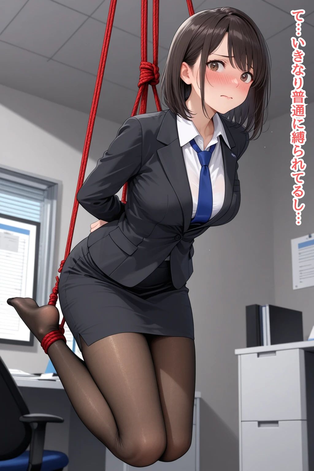 恥辱の緊縛画像集 解雇が怖くて社長の道楽に付き合ったばかりに家族を裏切り壊れゆく人妻オフィスレディ前編 サンプル画像4