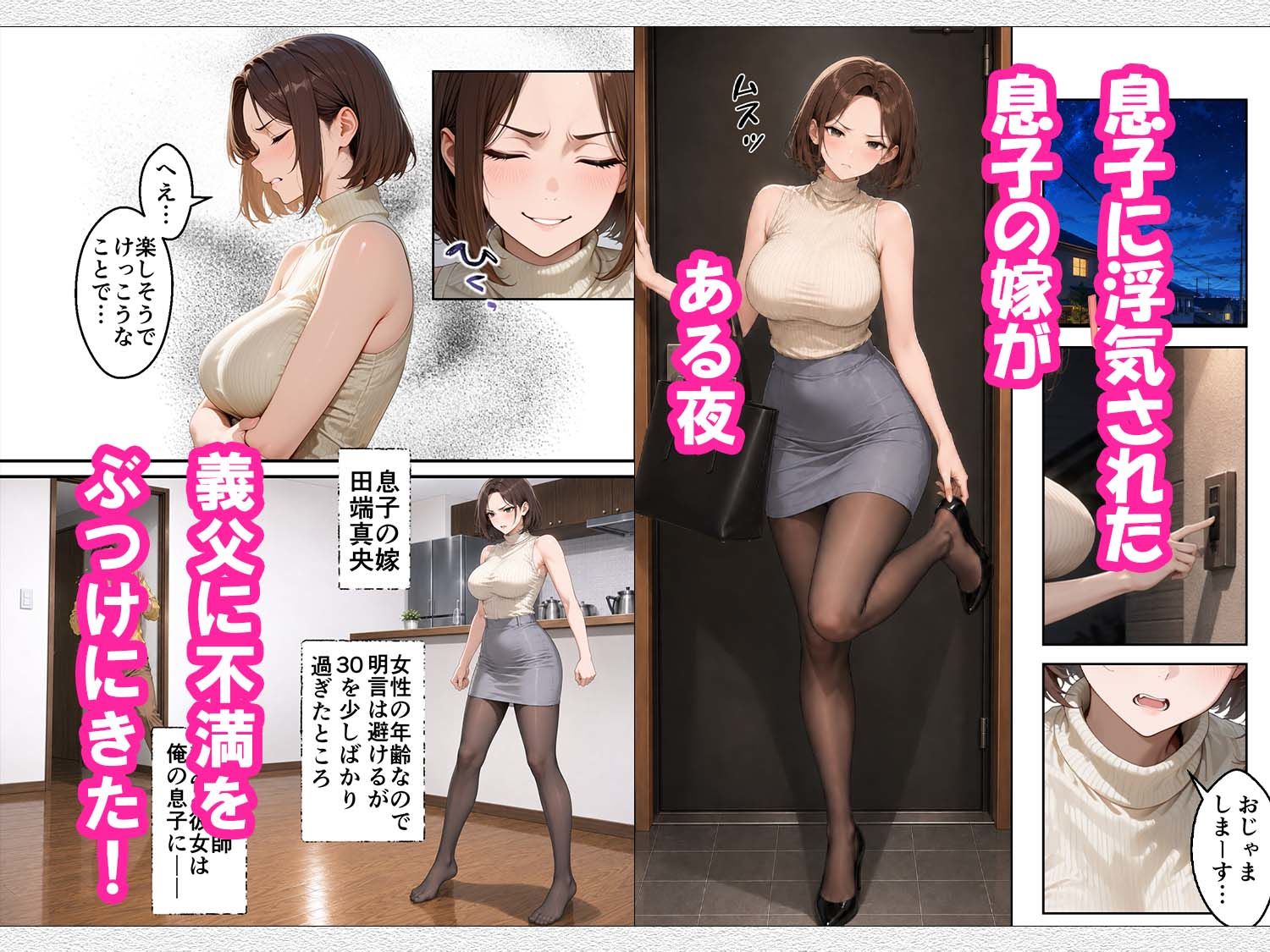 息子に浮気されたムチムチ巨乳の勝ち気妻が俺のチンポに八つ当たりして射精管理までしてくるんだが… サンプル画像1