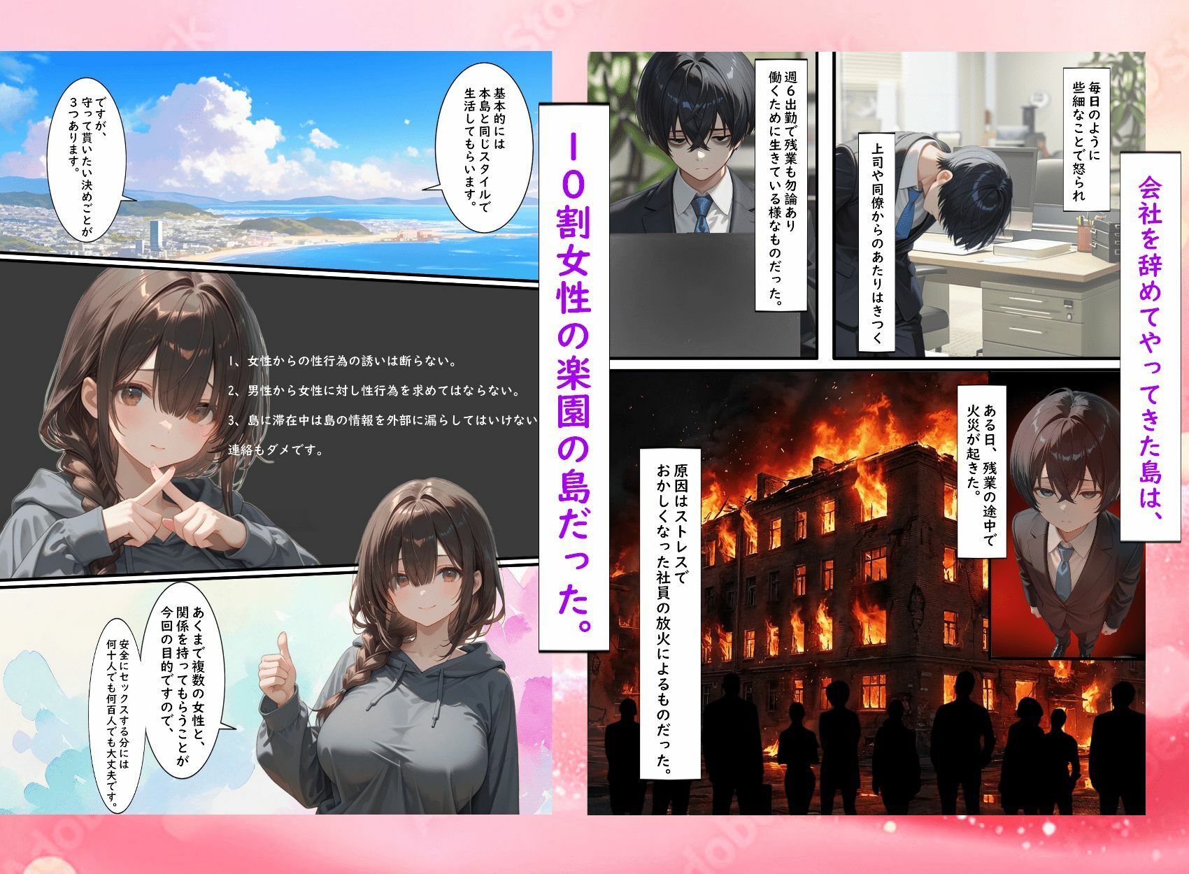 憑女島〜向かった島が痴女だらけで精子枯れるまで搾り取られたった サンプル画像2