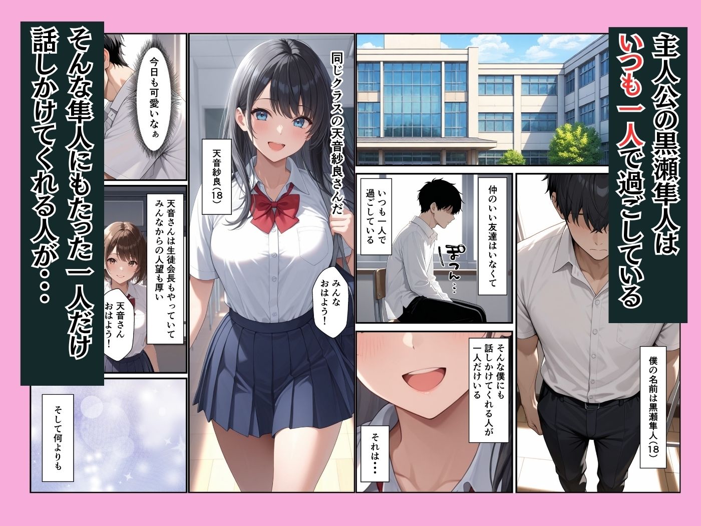 憧れの生徒会長が童貞陰キャの僕の彼女になってイチャラブセックスした話 サンプル画像1