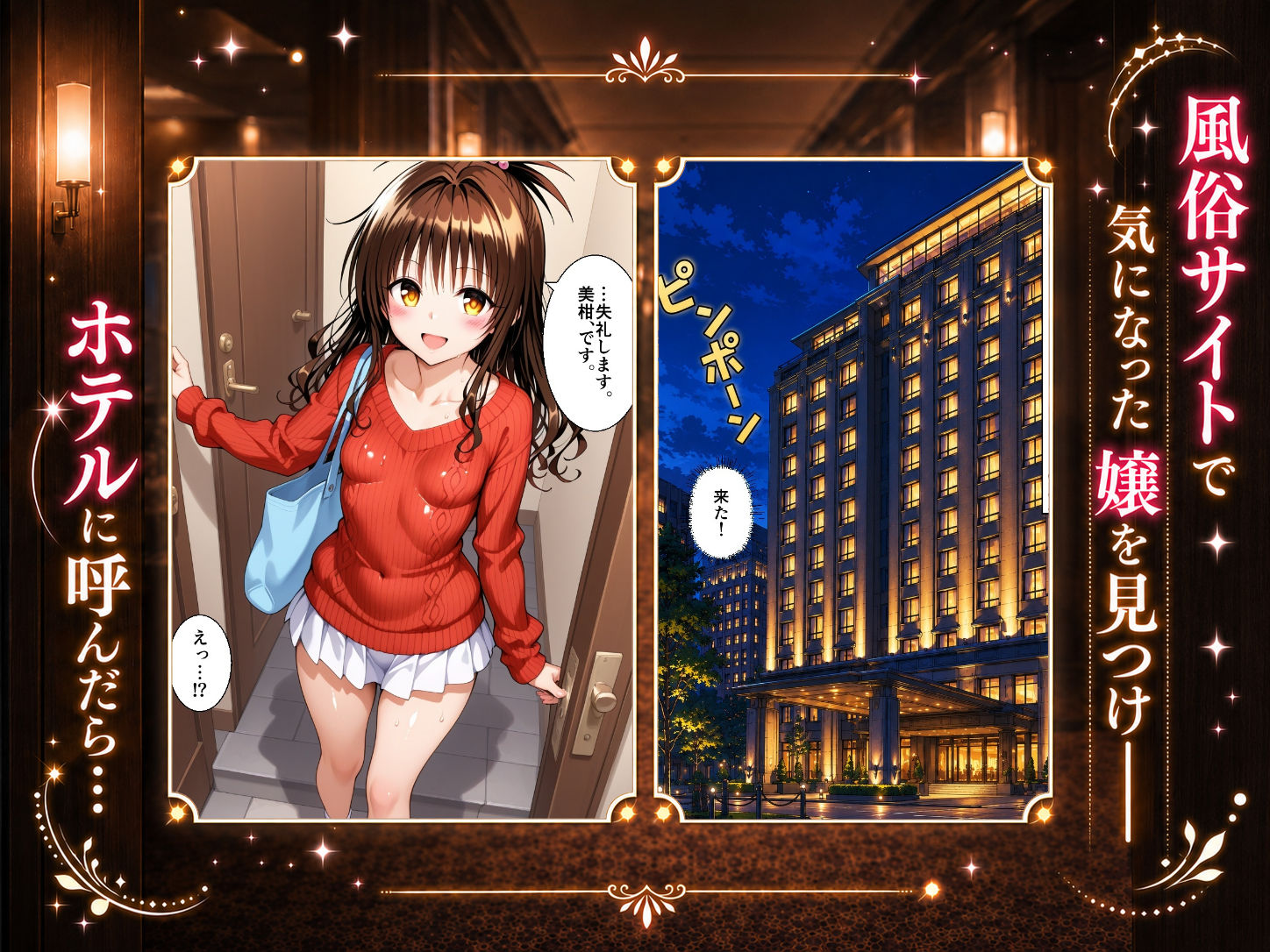 扉を開けたら美〇が立っていた サンプル画像1