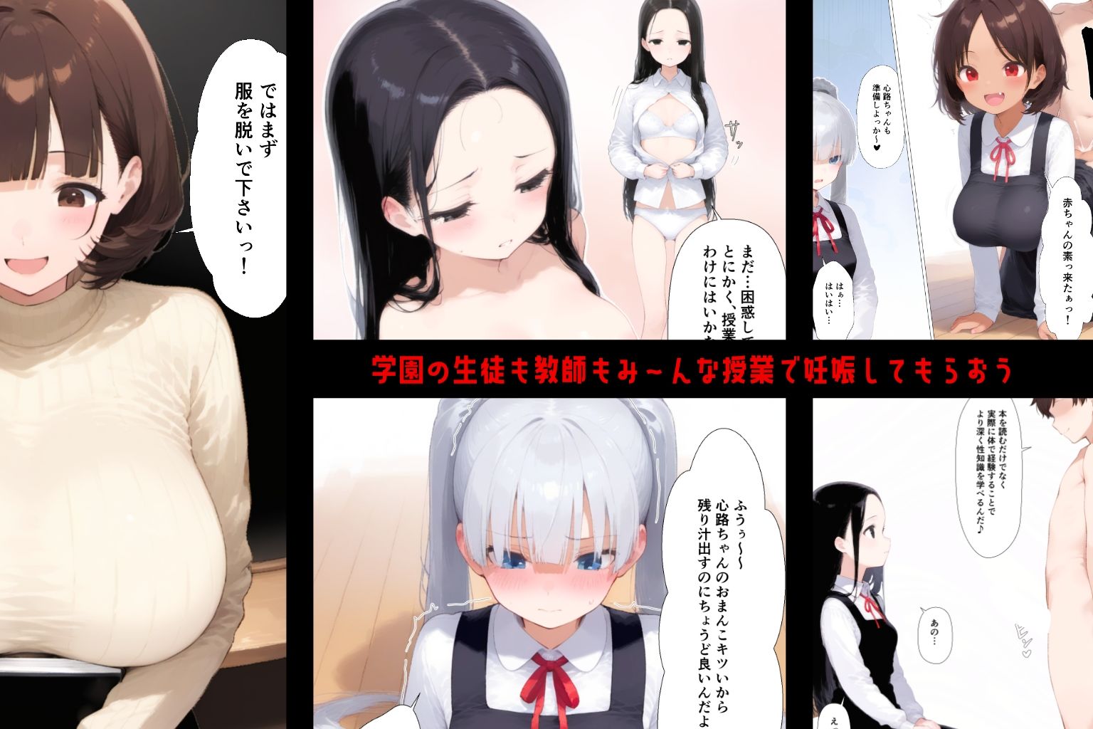 托卵学園  オカシな性教育で生徒も教師も保護者もみ〜んな托卵妊娠させちゃいました サンプル画像1