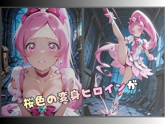 拘束された桜色の変身ヒロイン サンプル画像1