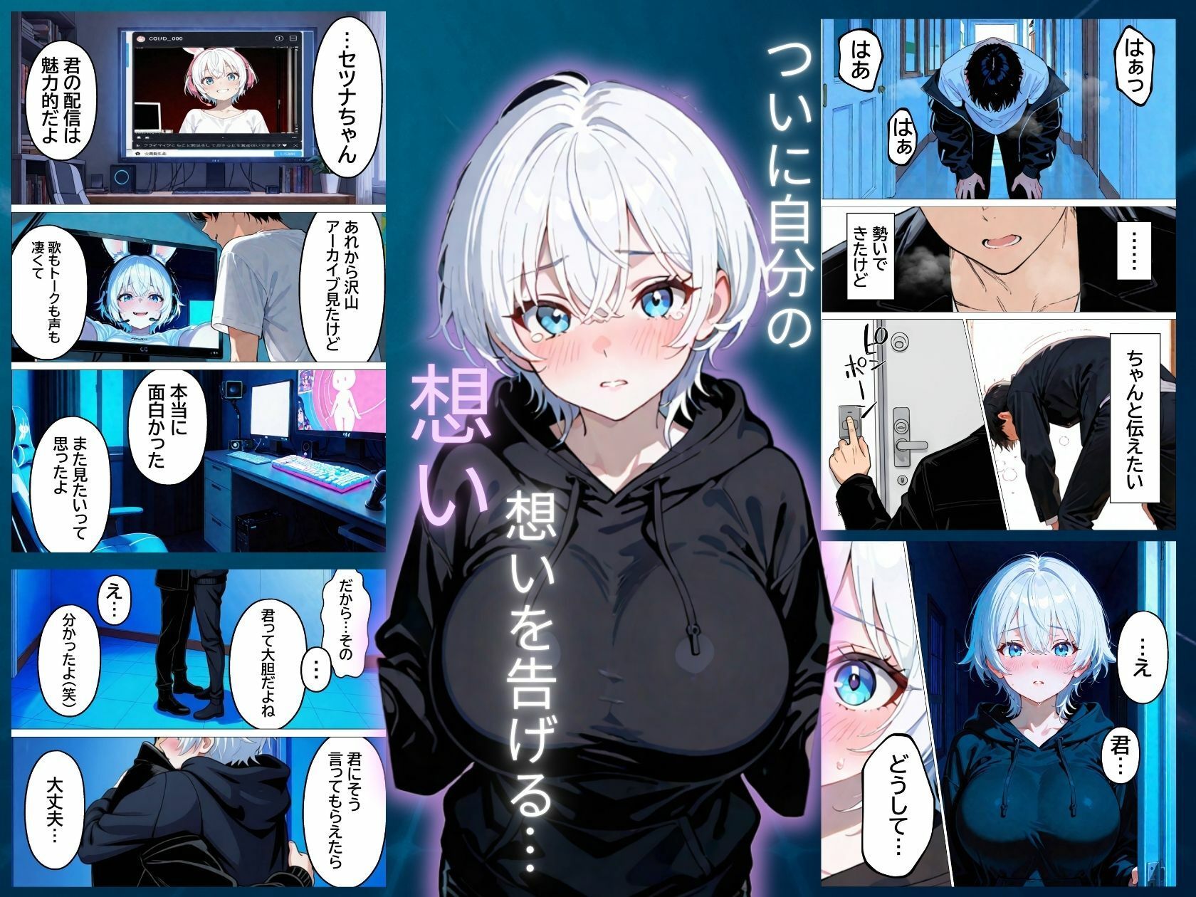 推しじゃない巨乳Vtuberに嫉妬されて朝まで騎乗位で犯●れたら、俺は恋に落ちてしまった サンプル画像7