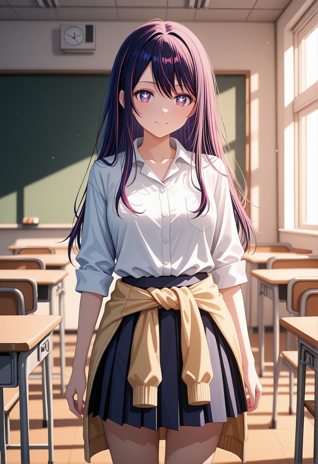 推しの〇 星野〇イが学園で犯●れる 制服競泳水着凌●中出し堕ちCG集 サンプル画像1