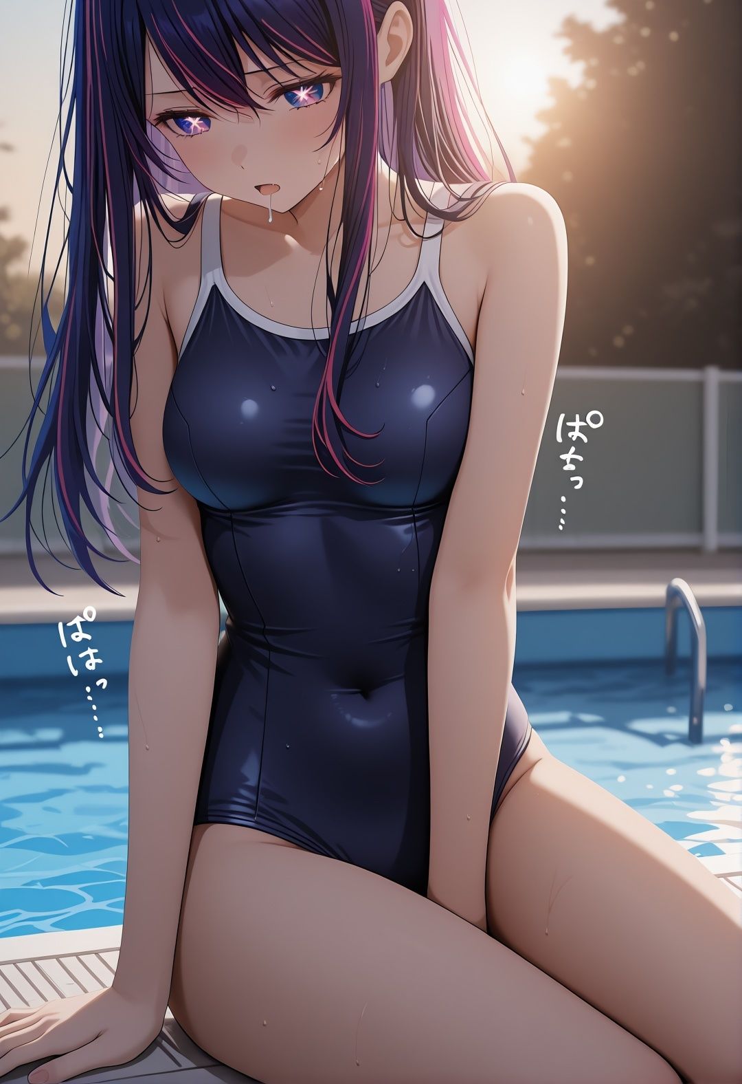 推しの〇 星野〇イが学園で犯●れる 制服競泳水着凌●中出し堕ちCG集 サンプル画像6