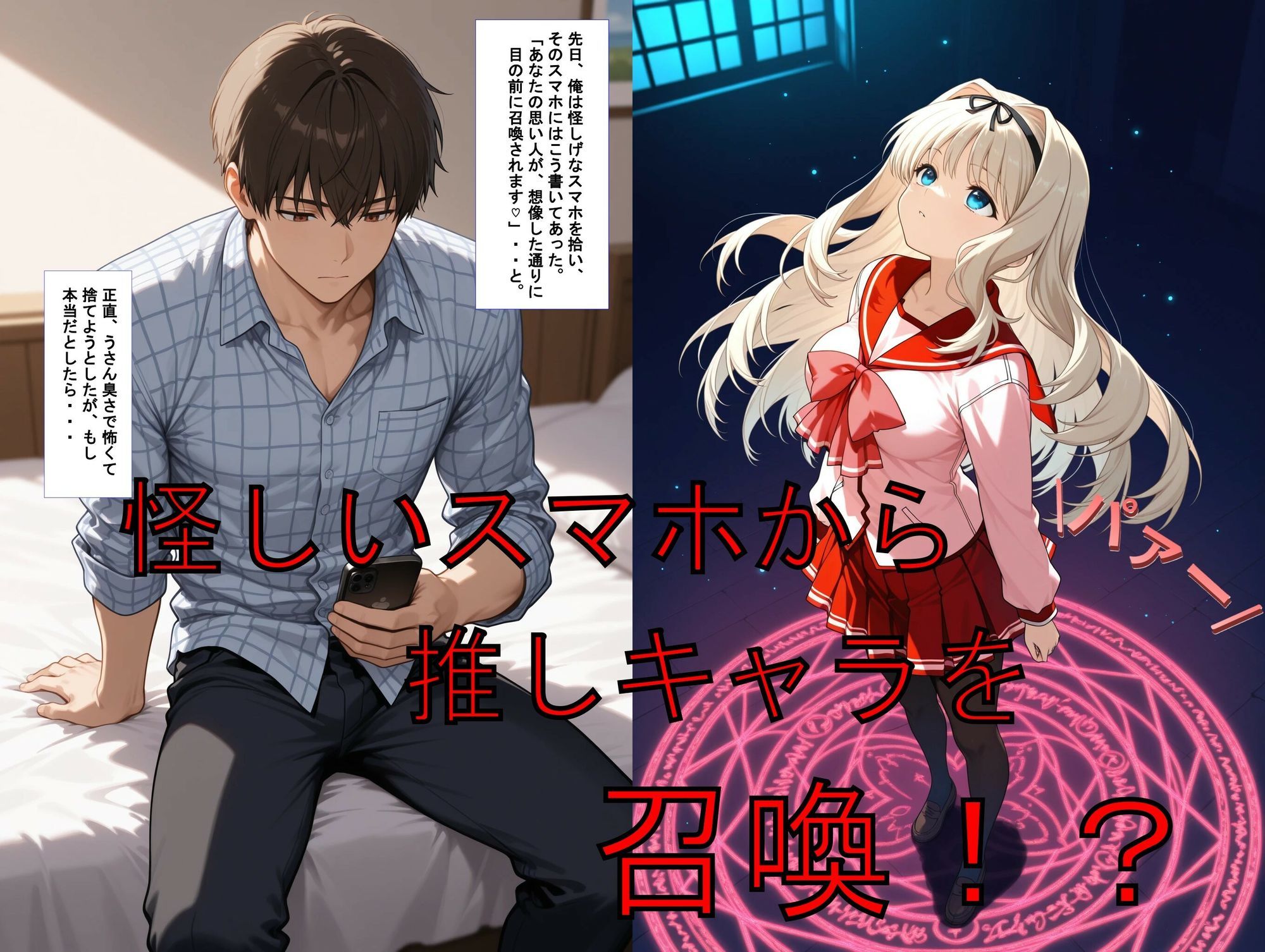 推しキャラ召喚した俺！  無知で健気な先輩と甘美で最高なエッチを  〜久〇川  ささら〜 サンプル画像1