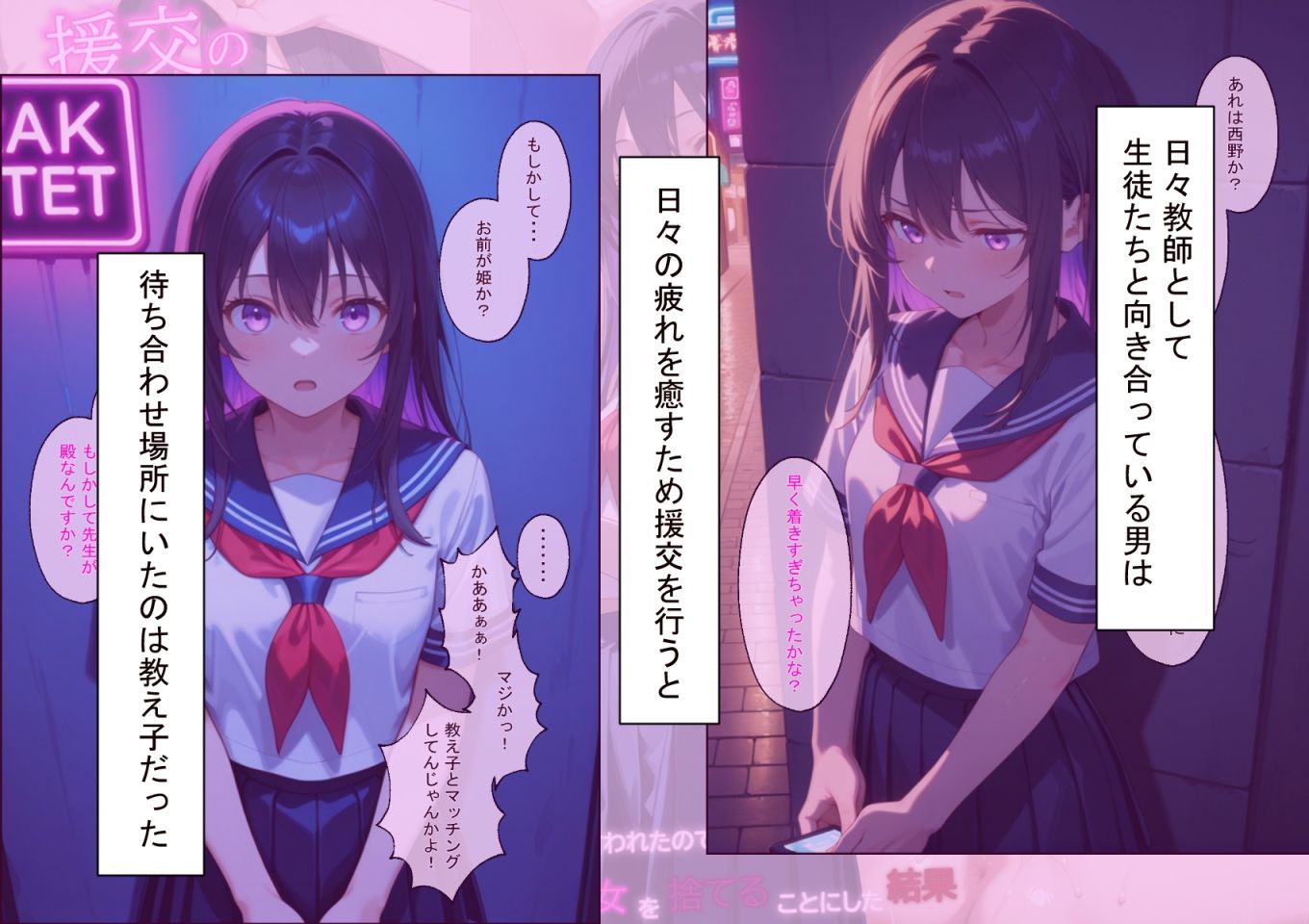 援交の待ち合わせ場所に担当する教え子が待っていました サンプル画像2