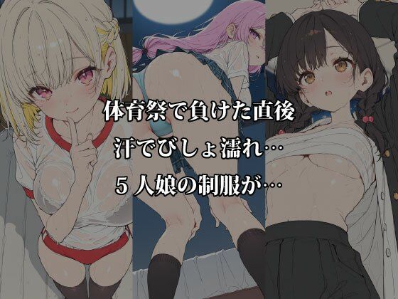 放課後5人娘 体育祭編 汗だく透け制服で逃げ場なし密着〜負けた後の体育倉庫で5人同時にイカされちゃう〜 サンプル画像1