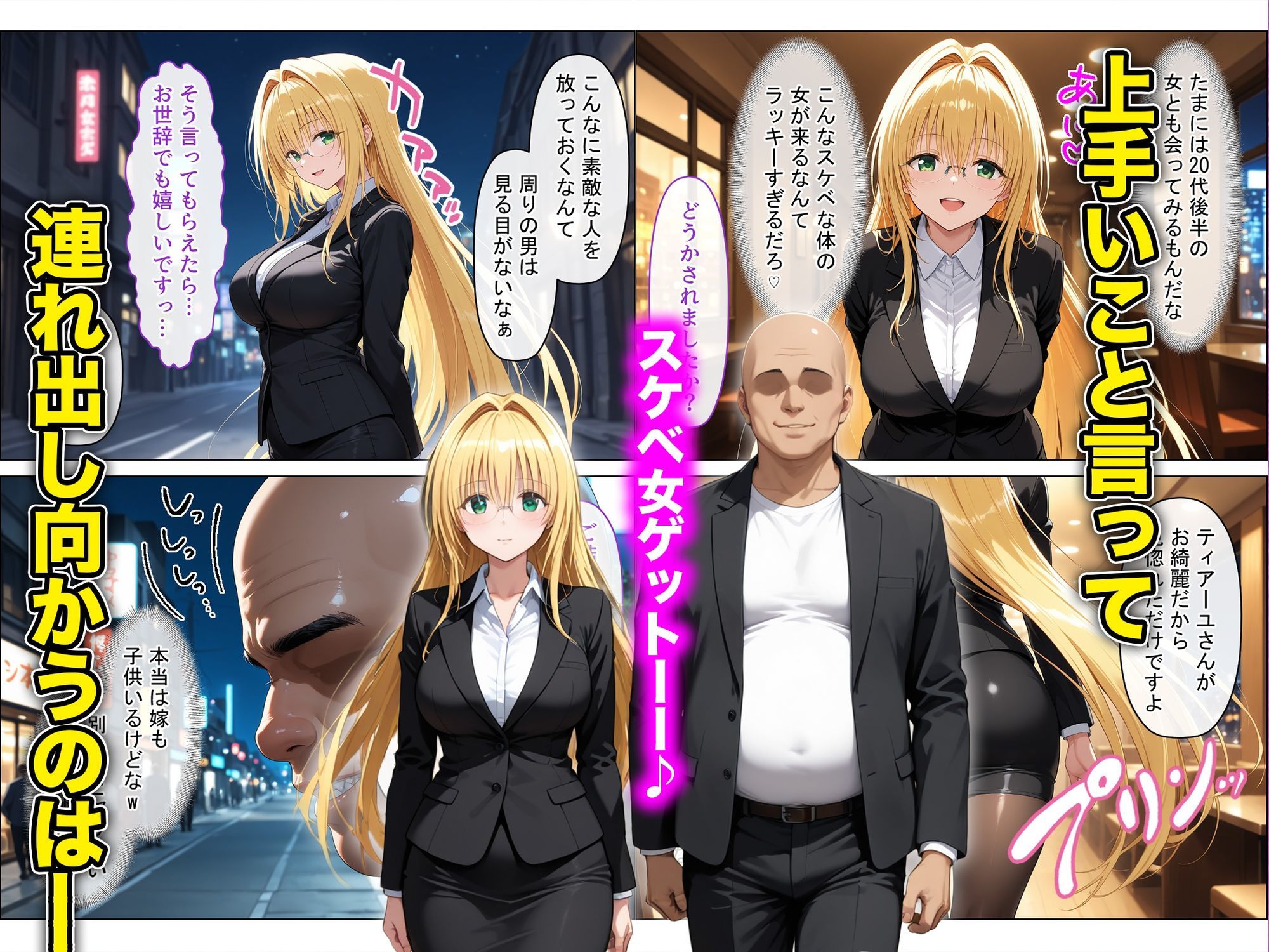 放課後、彼女たちはパパと会う〜チン媚び下品交尾〜欲しがり金髪巨乳ドジっ子教師、金と性欲に溺れる サンプル画像2