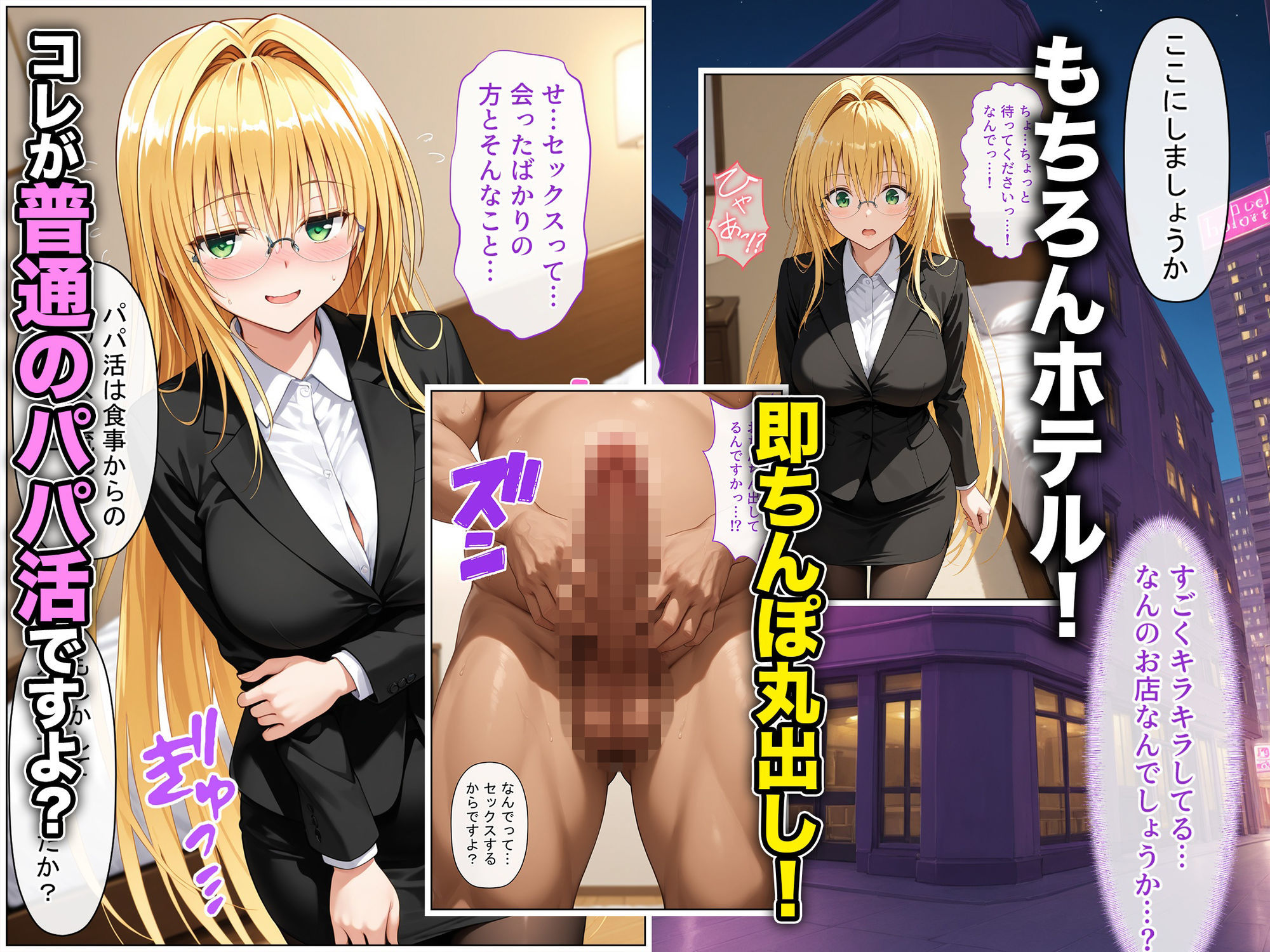 放課後、彼女たちはパパと会う〜チン媚び下品交尾〜欲しがり金髪巨乳ドジっ子教師、金と性欲に溺れる サンプル画像3