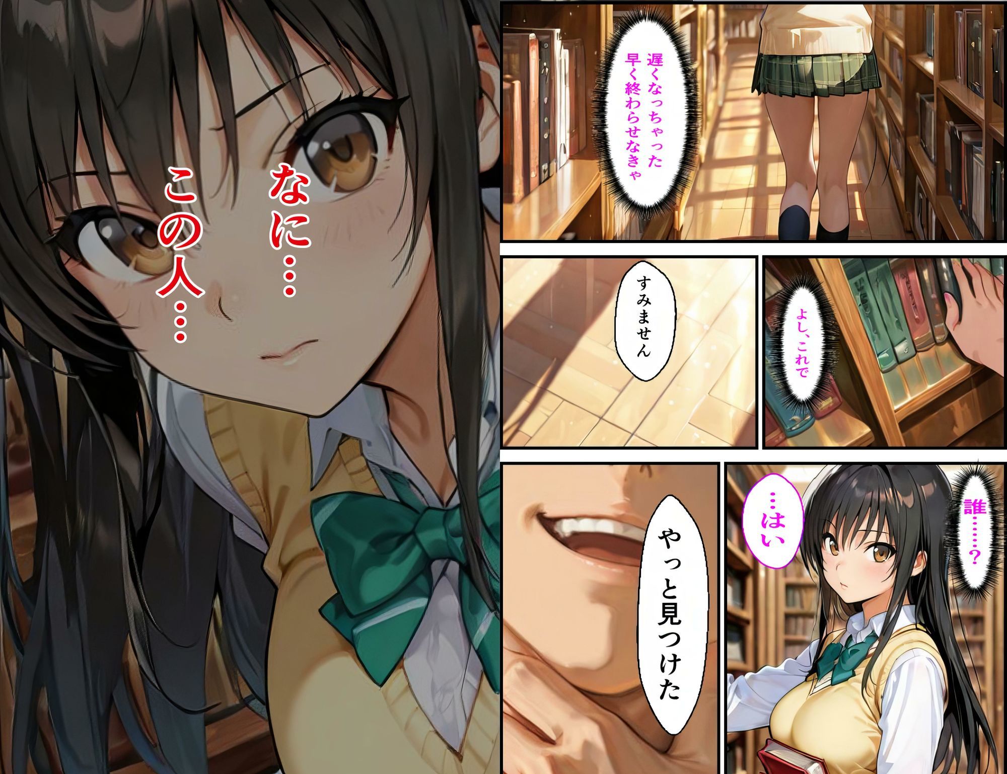 放課後の古手〇唯の悲劇 2【図書室編】ー消せない過去と動画の鎖 サンプル画像1