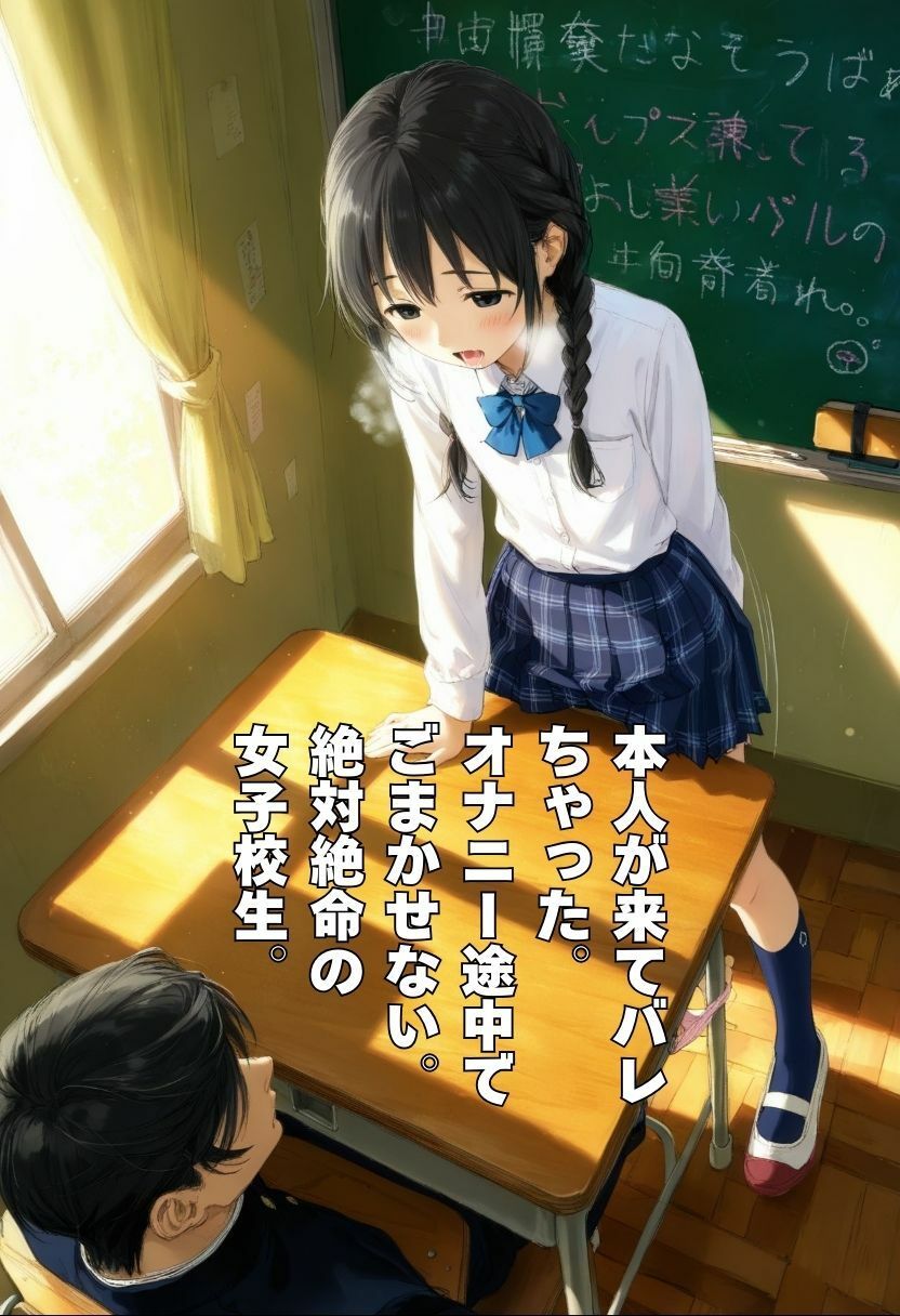 放課後の教室で角オナニーしてたらバレちゃった女子校生。思春期セックス サンプル画像2