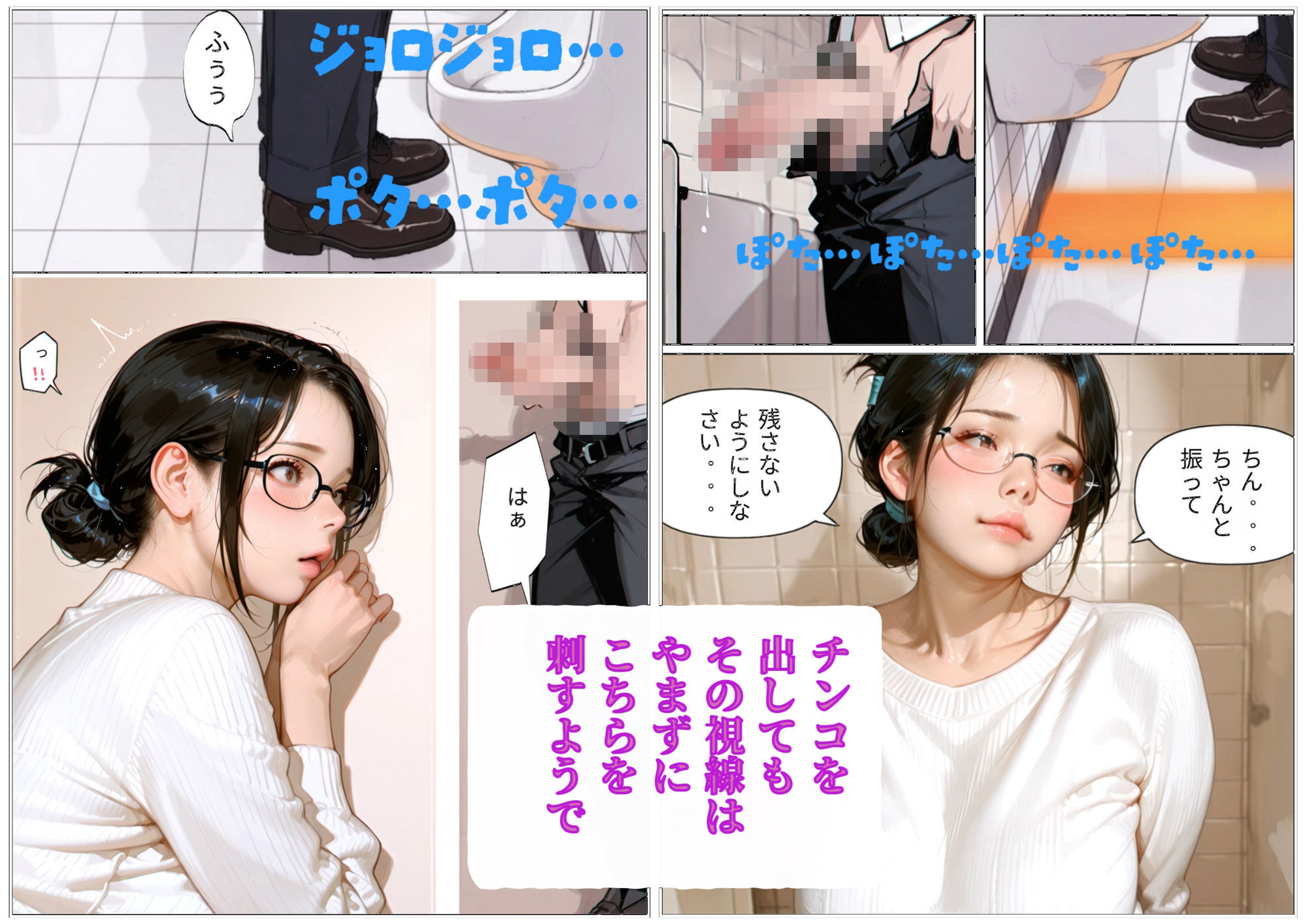 放課後の男子トイレで地味なくたびれたおばさん教師にチンチンを見られ握られ●すことになった話 サンプル画像3
