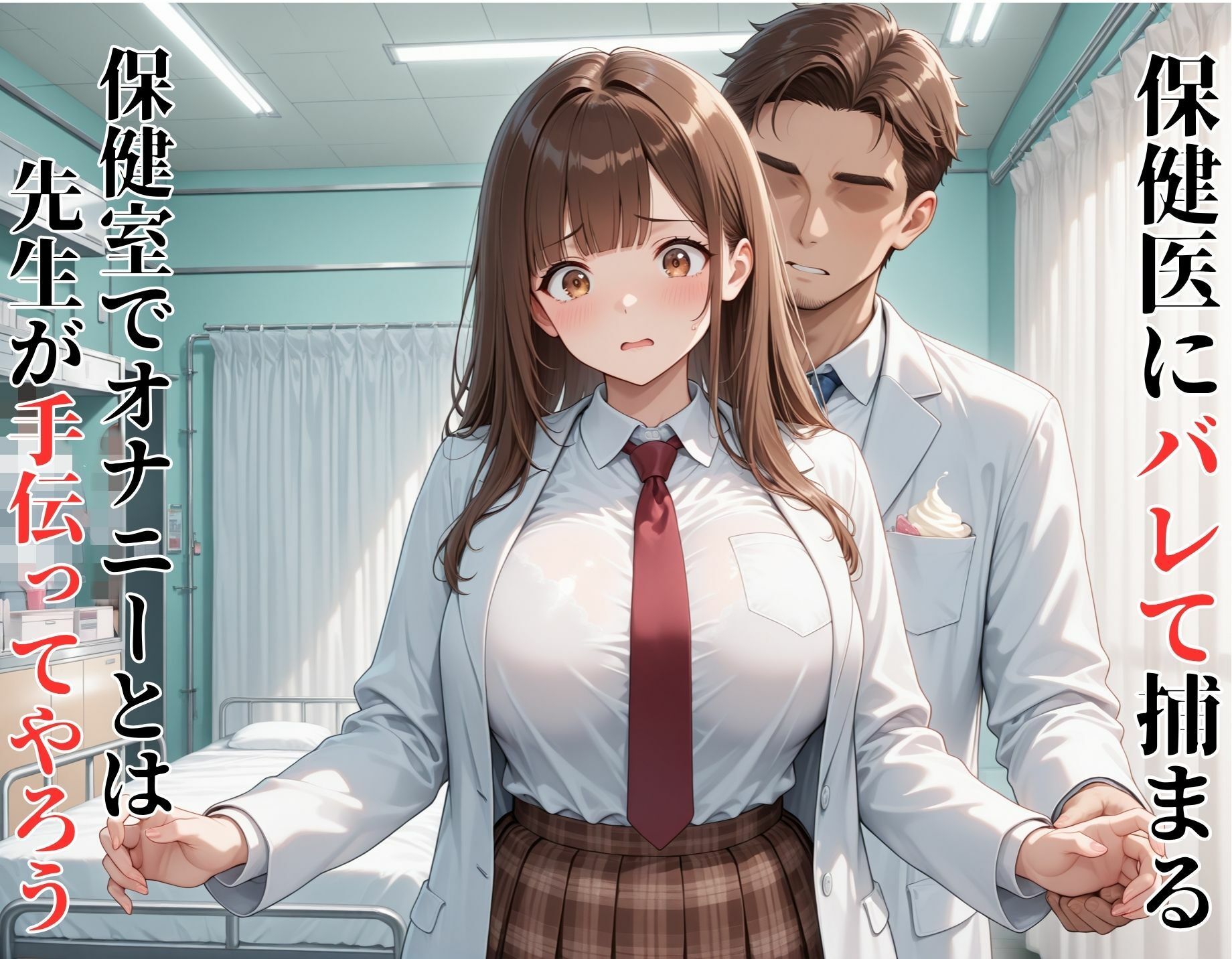 敏感体質な女子校生、保健室オナニーがバレて、保健医にイかされまくり即堕ちする話 サンプル画像2