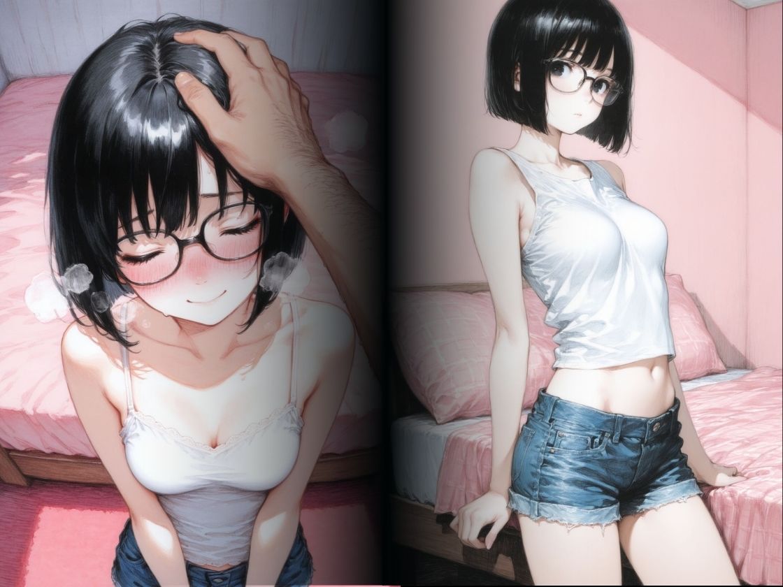 文化系のメガネつ娘 サンプル画像6