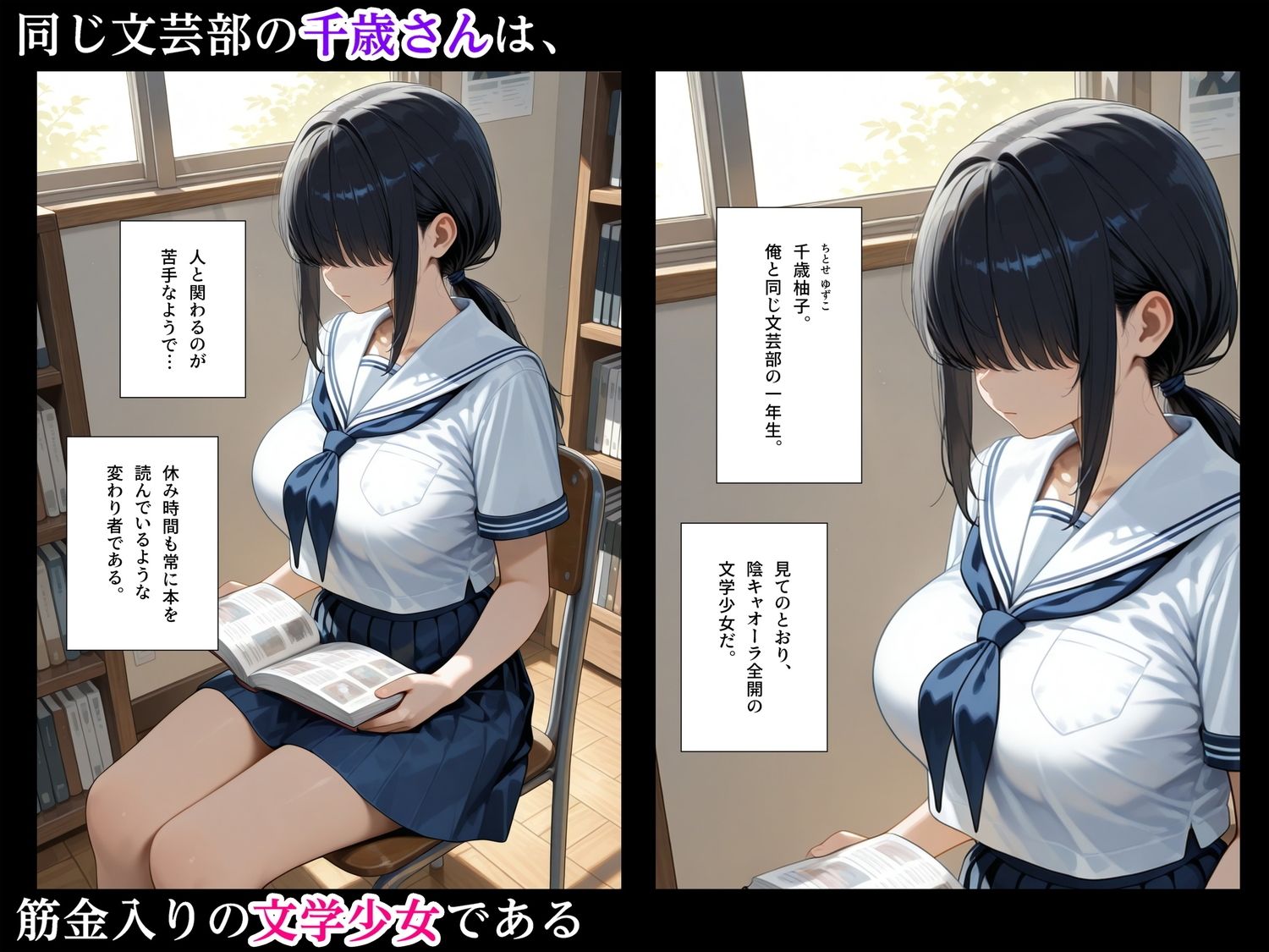 文学少女は犯●れたい〜ミラクルアプリで陰キャ女子の本性がわかったので犯しまくる〜 サンプル画像1