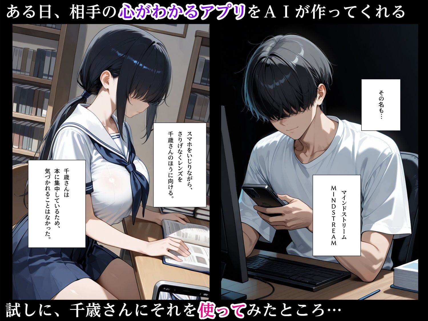 文学少女は犯●れたい〜ミラクルアプリで陰キャ女子の本性がわかったので犯しまくる〜 サンプル画像3