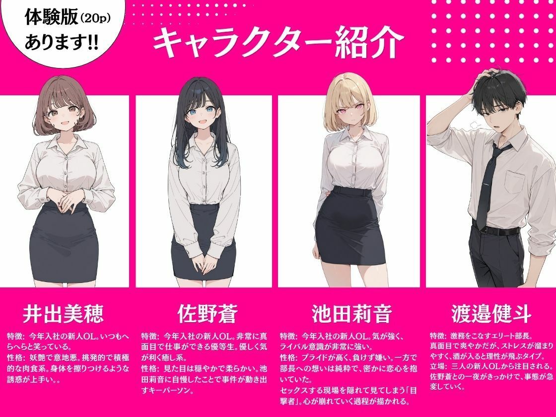 新人OLの甘い罠 〜部長を巡る三人の誘惑〜 サンプル画像1