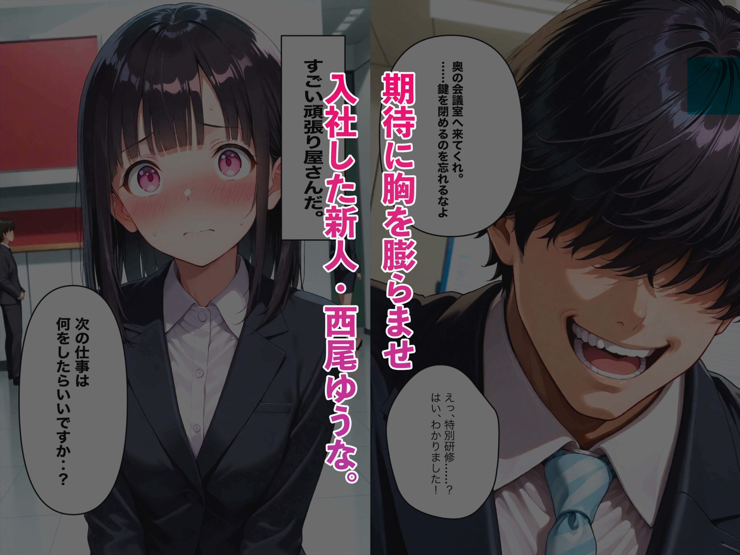 新入社員とSEX研修！？〜指導係は絶倫上司〜 サンプル画像1