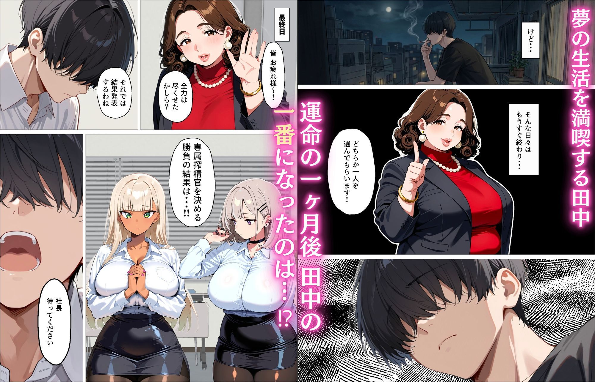 新卒の黒ギャルとダウナーギャルが「2人で」搾精してくれる話 サンプル画像10