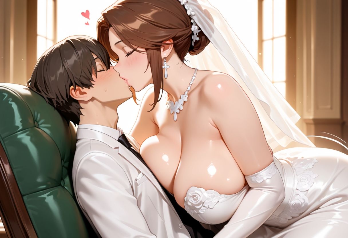 新婦種付けセックス〜初夜まで待てない淫乱人妻〜！ サンプル画像2