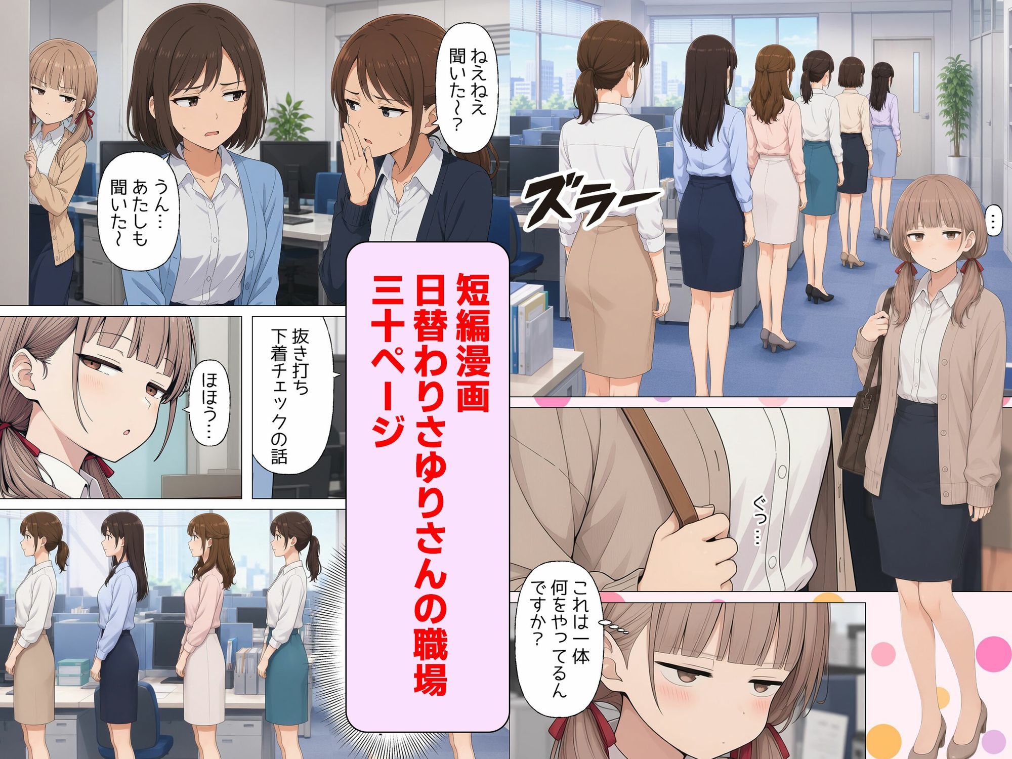 日替わりさゆりさんの通勤＆職場  短編漫画＋画像集 サンプル画像2