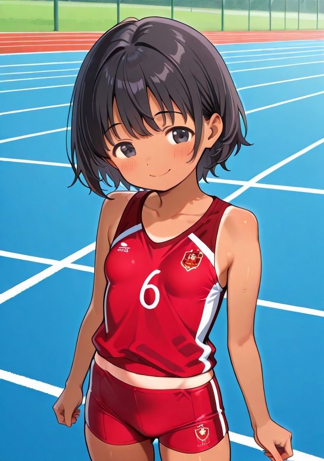 日焼け跡×つるぺた少女 陸上女子と淫乱中出しSEX サンプル画像4