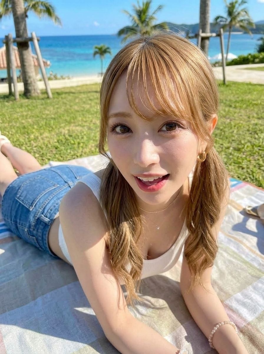 明るく人懐っこい159センチ彼女の「ねお」青い海と白い砂浜、そして二人きりの夜の秘密のシーン  無邪気な笑顔の裏側 サンプル画像2
