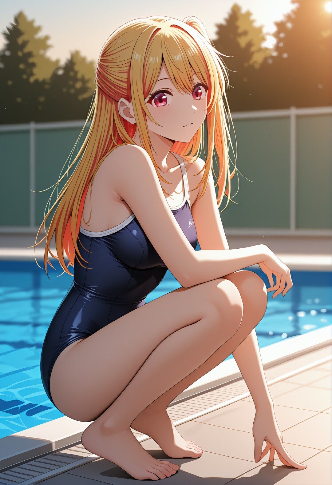 星〇ルビーの学校どこでもハメ日誌 〜清楚アイドルが教室・グラウンド・プールで中出し懇願〜  500枚！！ サンプル画像6