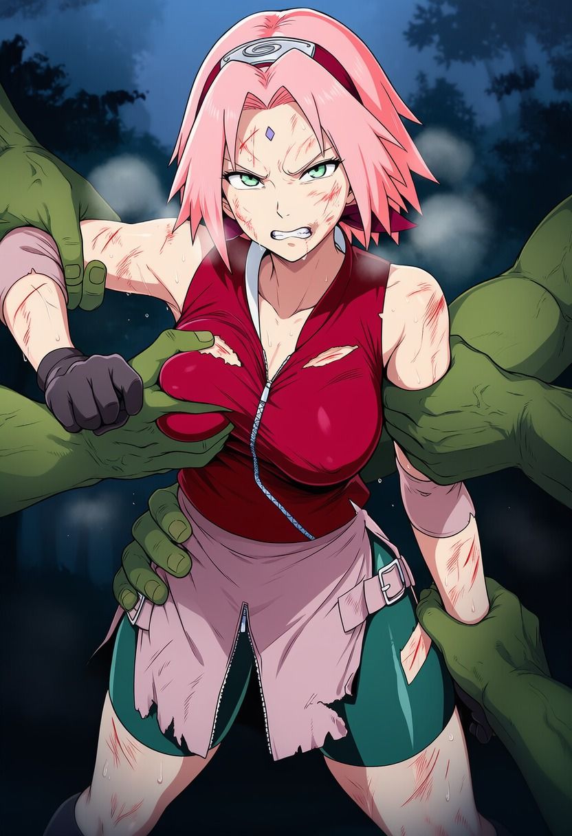 春●サクラ vs オークの群れ サンプル画像5