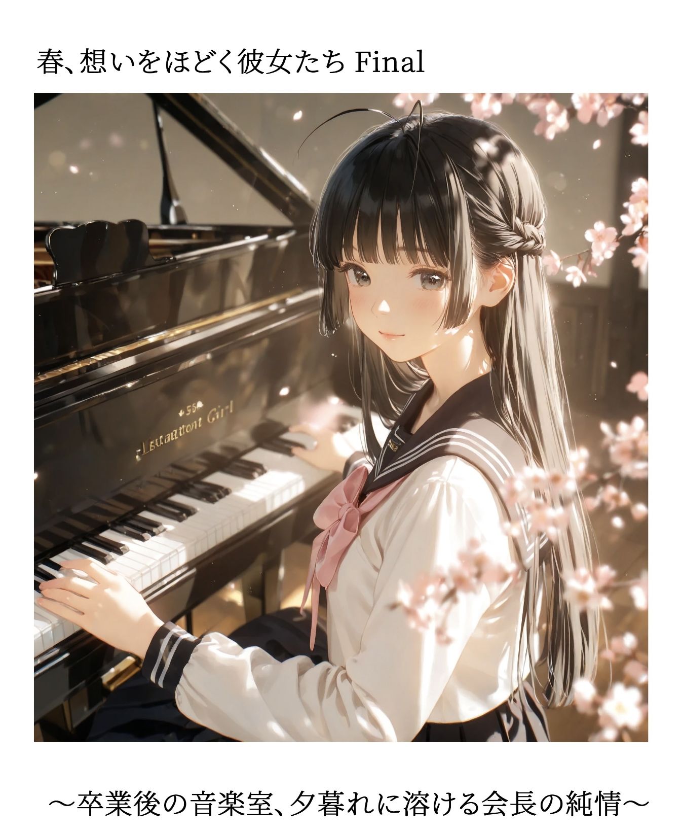 春、想いをほどく彼女たちFinal〜卒業後の音楽室、夕暮れに溶ける会長の純情〜 サンプル画像1
