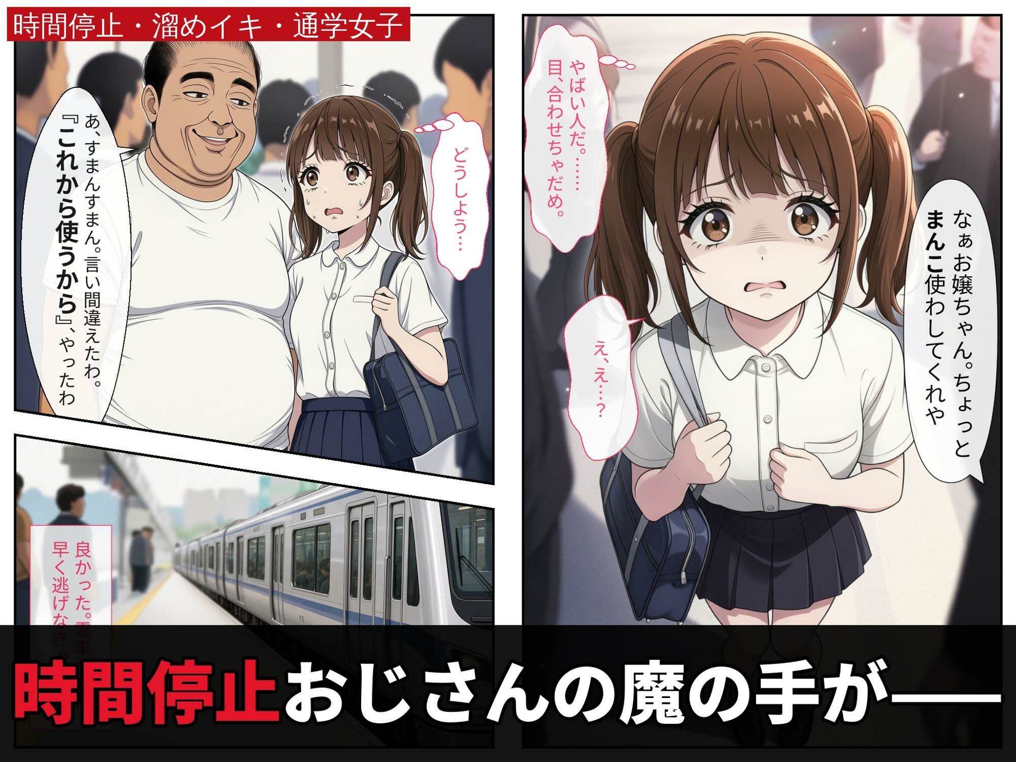 時間停止で溜めイキ、人前で解除。〜朝の通学女子編〜 サンプル画像2